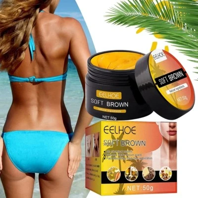 Бронзиращ гел крем за бърз тен EELHOE SOFT BROWN 50гр.