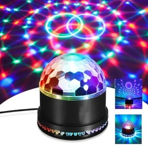 Диско парти led лампа 9 цвята crystal magic