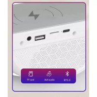 Смарт LED лампа-зарядно с високоговорител