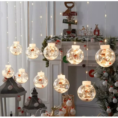 Коледни топки с LED светлини