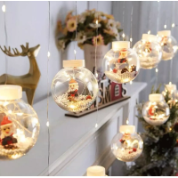 Коледни топки с LED светлини