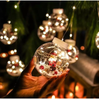 Коледни топки с LED светлини