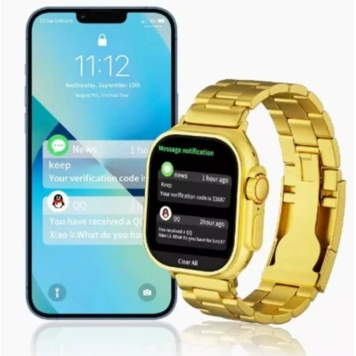 2в1 смарт часовник c9 ultra max 2.02 инча, с двойна каишка