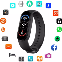 Смарт гривна Smart technology M6, Пулс, Кръвно налягане, Влагоустойчива