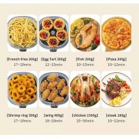 6 литра Air Fryer – Фритюрник с горещ въздух и прозрачна кошница , 2400 W, Тъч скрийн управление