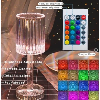 Кристална LED Настолна лампа PRO с 16 цвята